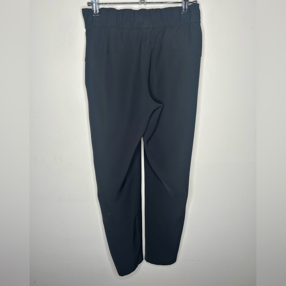 Lululemon On The Fly Pant Woven 27" Black Straight Leg Scrub Pant Drawstring 2 - Picture 4 of 14